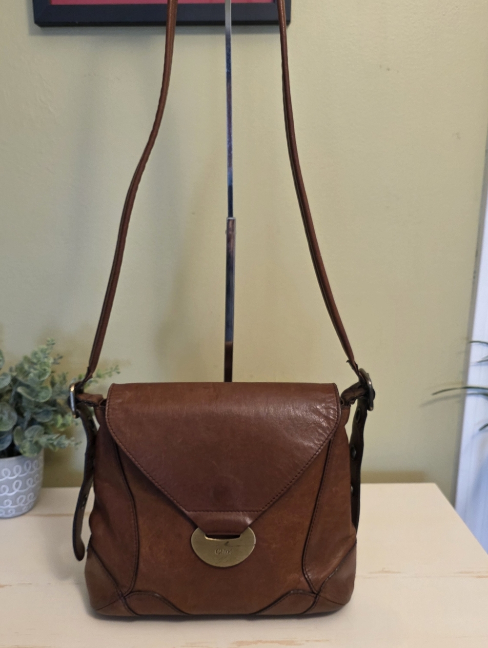 Chloe | Brown Leather Crossbody Bag